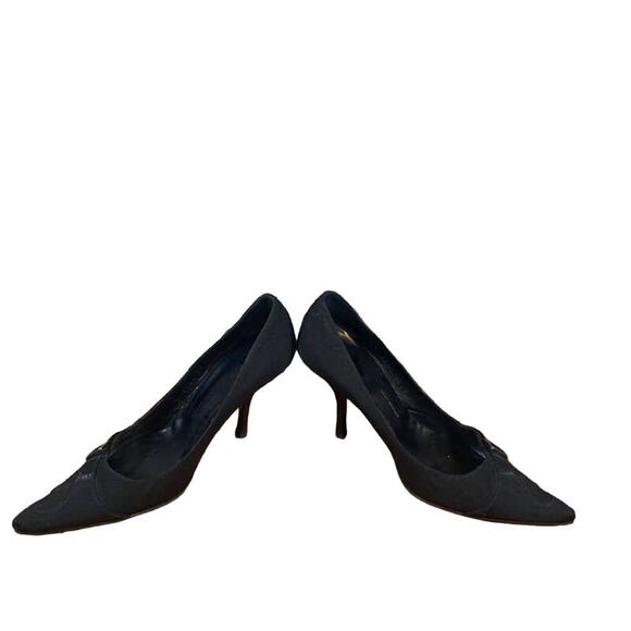 Giuseppe Zanotti Design Black Buckle Pointy Heels Women Sz 37 - Picture 2 of 12